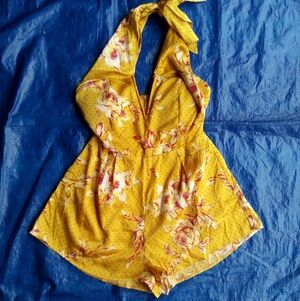 Floral Yellow Halter